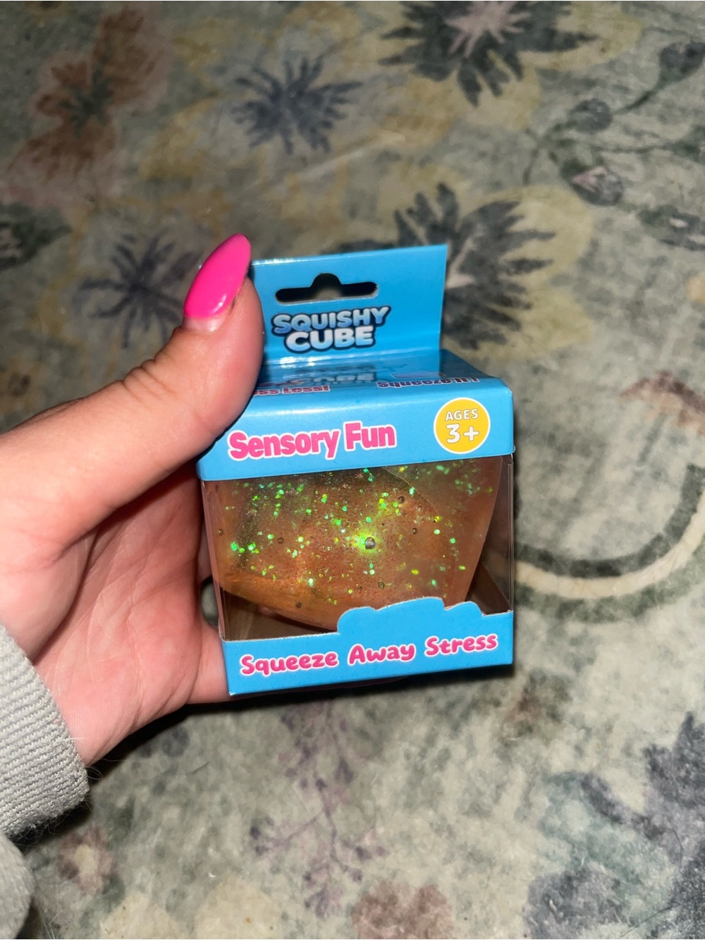 Kids Sensory Stress Ball - Glitter pink